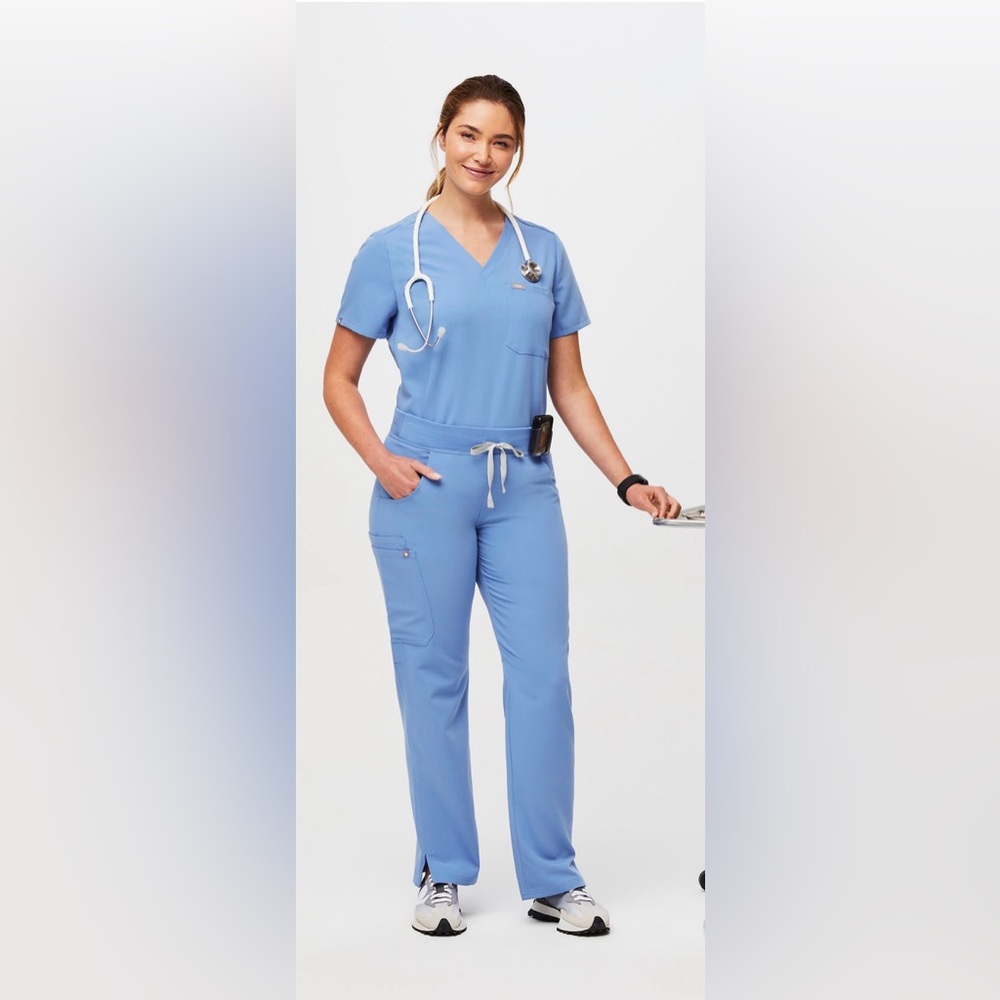 Kade Cargo Ceil Blue Scrub Pants